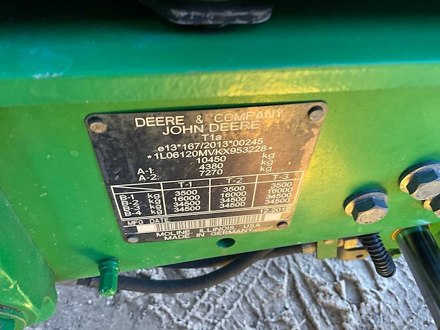 2019 john deere 6120 m command quad vierwielaangedreven landbouwtractor met voorlader - afbeelding 33 van  39