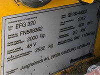 2019 jungheinrich efg 320 2000kg 4000uur vorkheftruck - afbeelding 8 van  16