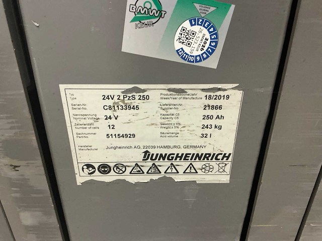 2019 jungheinrich ejc 216z stapelaar - afbeelding 7 van  18