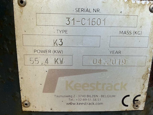 2019 keestrack k3 mobiele zeefinstallatie - afbeelding 50 van  63