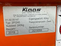 2019 klaas 2p/240 werkkooi ( aluminium ) - afbeelding 2 van  4