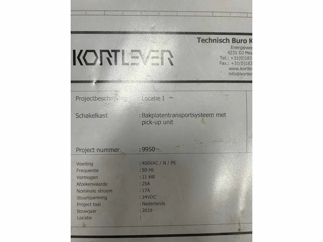 2019 kortlever bakplaten transportsysteem met pick-up unit - afbeelding 8 van  16