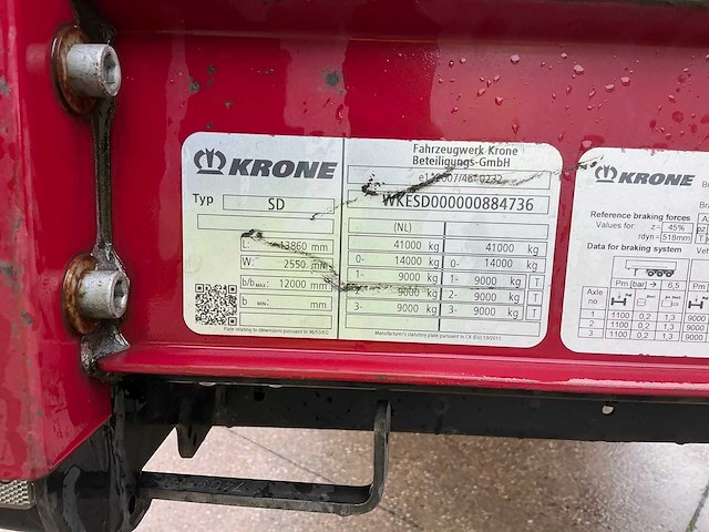 2019 krone sd oplegger - afbeelding 15 van  34