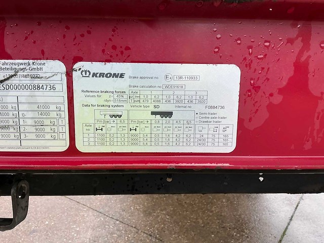 2019 krone sd oplegger - afbeelding 16 van  34