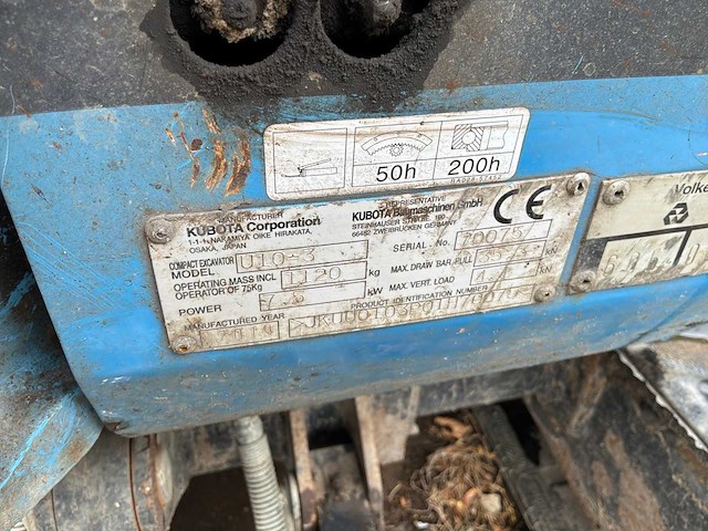 2019 kubota u10-3 minigraafmachine - afbeelding 27 van  33