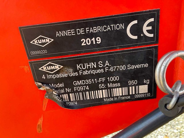 2019 kuhn gmd3511-ff 1000 schijvenmaaier - afbeelding 9 van  9
