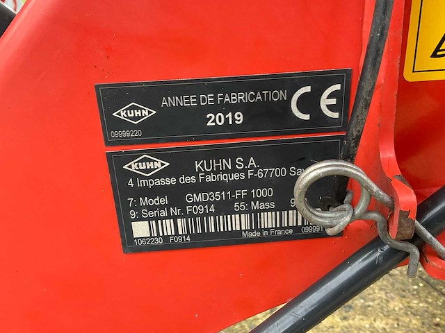 2019 kuhn gmd3511-ff schijvenmaaier - afbeelding 3 van  11