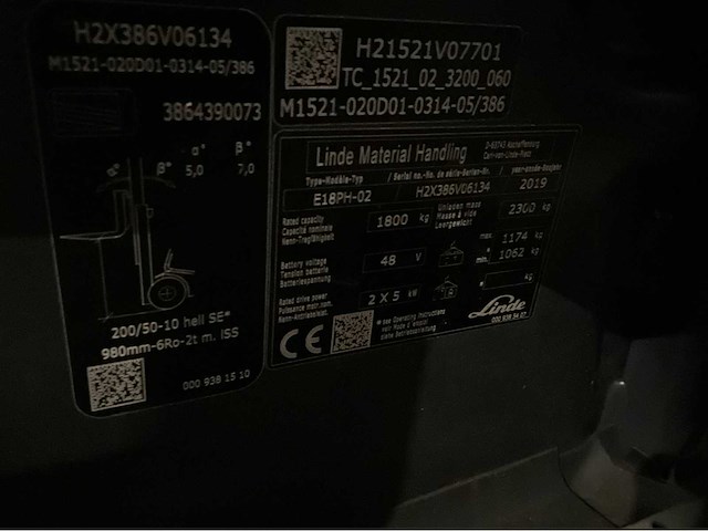 2019 linde e18ph-02 1800kg vorkheftruck - afbeelding 18 van  18