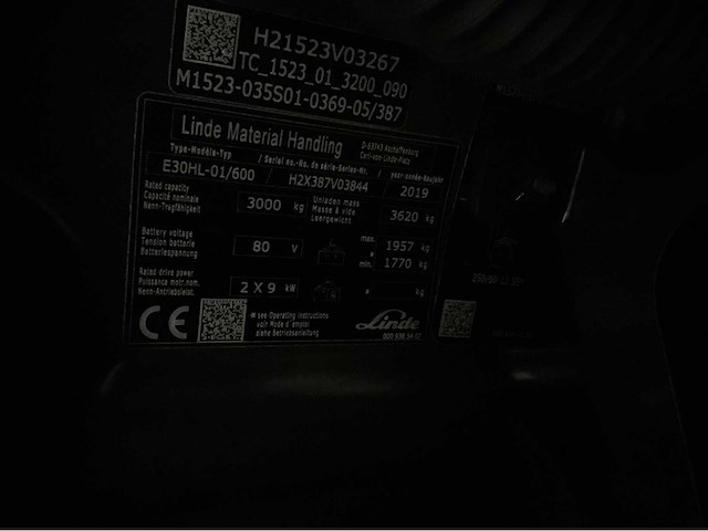 2019 linde e30hl-01/600 3000kg lepelversteller accu 2023 vorkheftruck - afbeelding 25 van  31
