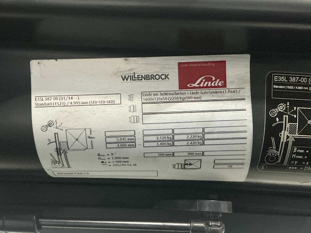 2019 linde e35l-01 vorkheftruck - afbeelding 25 van  33