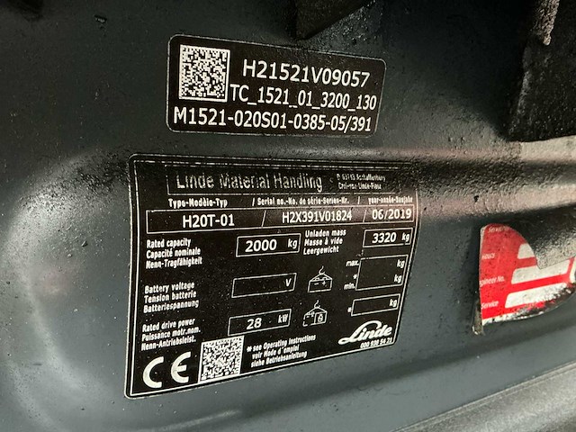2019 linde h20t-01 vorkheftruck - afbeelding 21 van  28