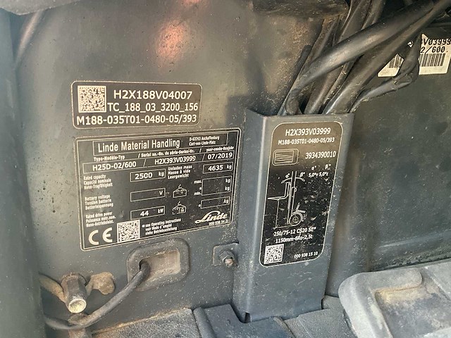 2019 linde h25d evo vorkheftruck - afbeelding 18 van  28