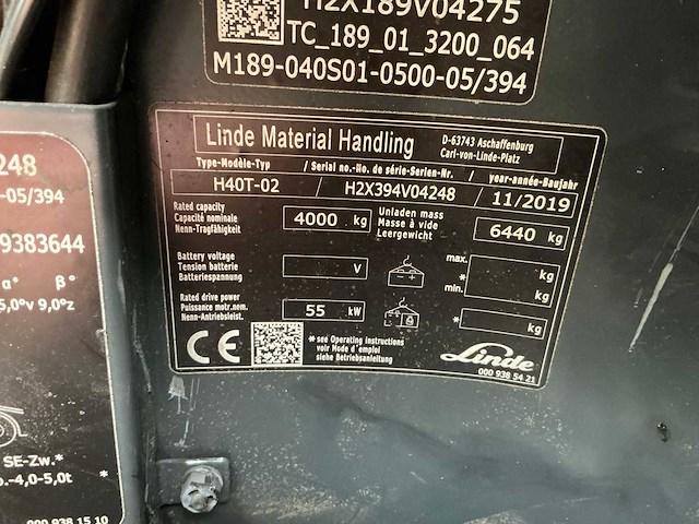 2019 linde h40t-02 vorkheftruck - afbeelding 27 van  33