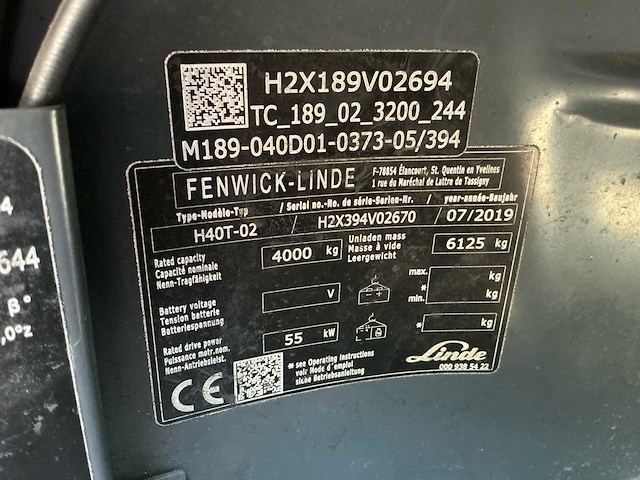 2019 linde h40t-02 vorkheftruck - afbeelding 31 van  38