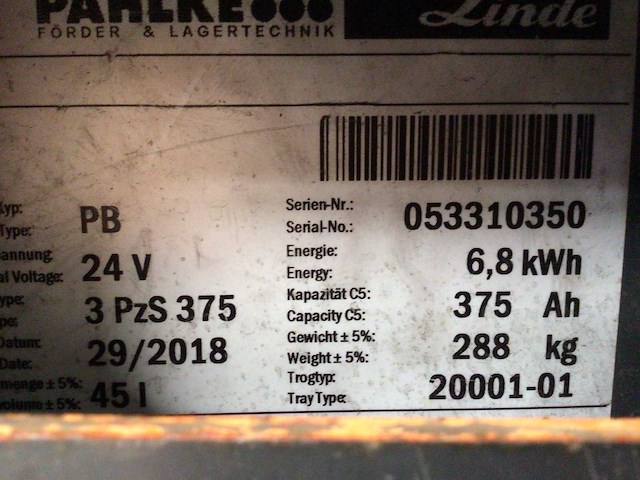 2019 linde t20 elektrische palletwagen - afbeelding 4 van  12