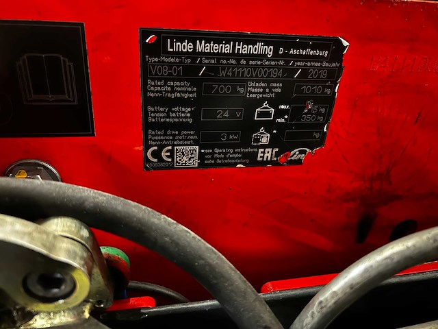 2019 linde v08-01 orderpicker - afbeelding 3 van  11