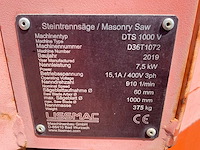 2019 lissmac dts 1000v steenzaagmachine / bloksteenzaagmachine - afbeelding 4 van  12