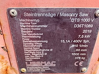 2019 lissmac dts 1000v steenzaagmachine / bloksteenzaagmachine - afbeelding 4 van  12
