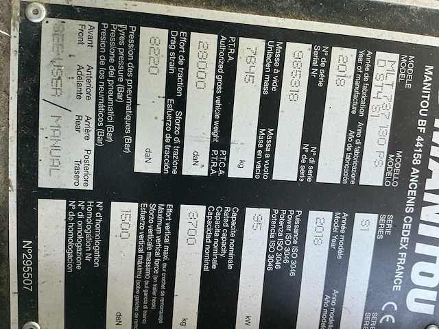 2019 manitou mlt-737-130 ps+ verreiker - afbeelding 4 van  32