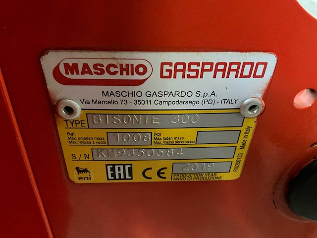 2019 maschio gaspardo bisonte 300 omkeerbare klepelmaaier - afbeelding 2 van  11