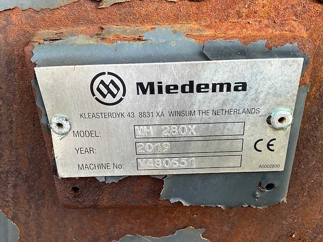 2019 miedema mh280x stortbunker - afbeelding 5 van  18