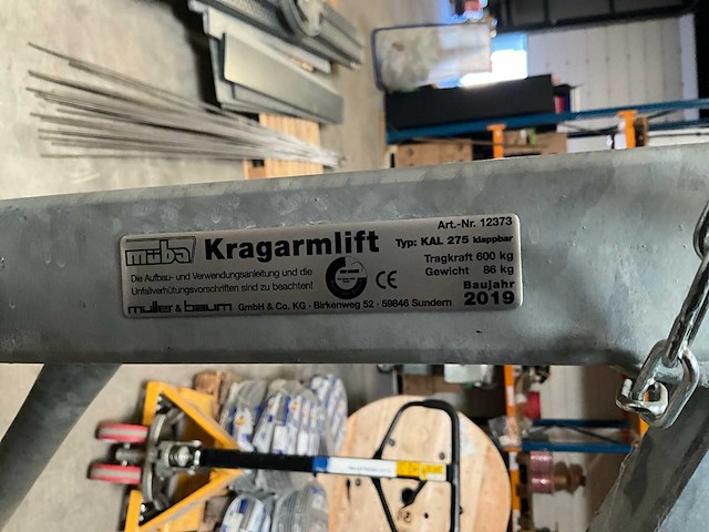 2019 muba kal275 handlift - afbeelding 8 van  8