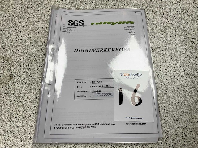 2019 nifty hr17ne zelfrijdende kniktelescoophoogwerker - afbeelding 15 van  23