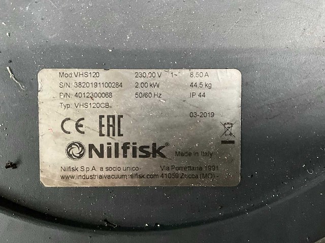 2019 nilfisk vhs120 industriële stofzuiger - afbeelding 5 van  5