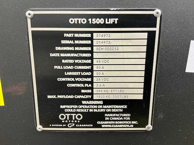 2019 otto 1500 lift autonome mobiele robot - afbeelding 2 van  18