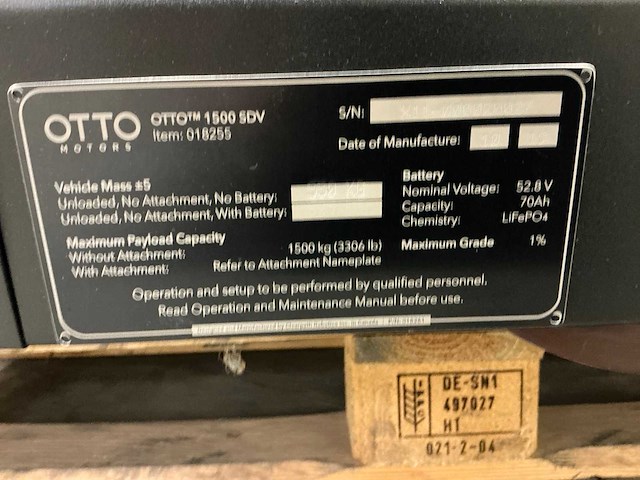 2019 otto 1500 lift autonome mobiele robot - afbeelding 17 van  18