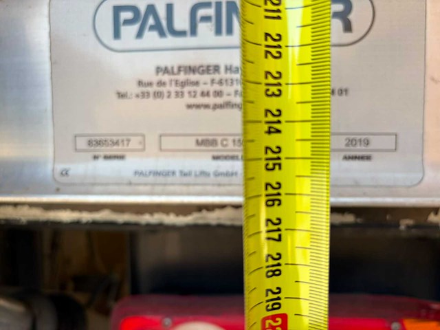 2019 palfinger mbb c 1500 l laadplatforms - afbeelding 8 van  9