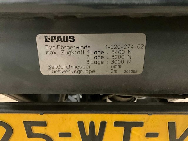 2019 paus easy 24 wh ladderlift aanhangwagen, 25-wt-vl - afbeelding 15 van  22