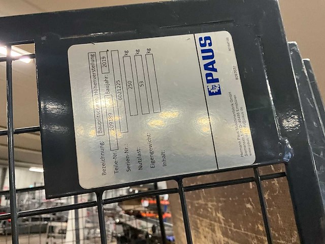 2019 paus easy big 25wh ladderlift aanhangwagen, 53-wv-jh - afbeelding 3 van  25