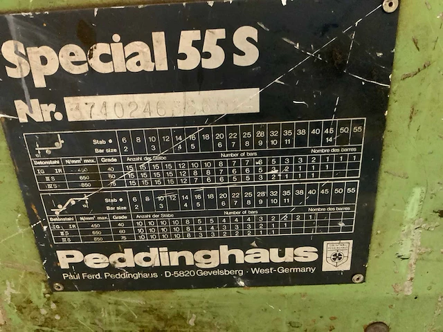 2019 peddinghaus special 55s buigmachine tbv betonijzer - afbeelding 6 van  9