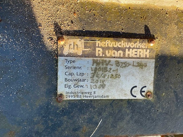 2019 r. van herk hhv- b250- l240 voorzetapparatuur - afbeelding 6 van  7