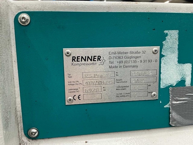 2019 renners rs-pro 45 schroefcompressor - afbeelding 3 van  9
