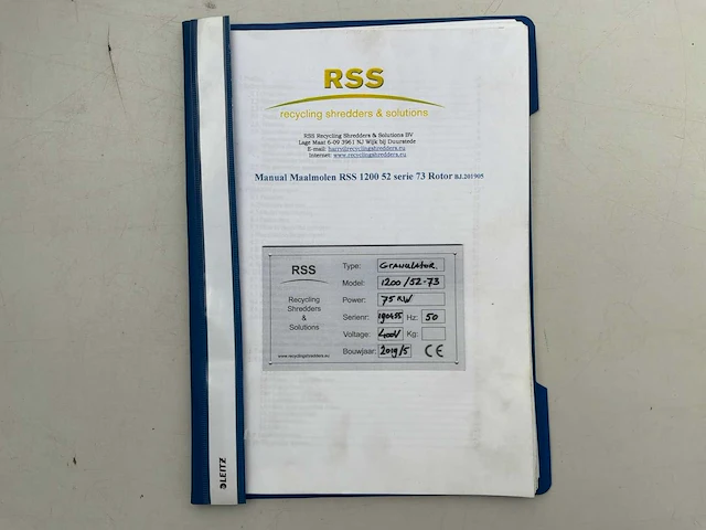 2019 rss 1200/52-73 maalmolen/granulator - afbeelding 18 van  28