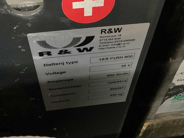 2019 r&w 36 volt 18/8 pzbh 800 accupakket - afbeelding 3 van  4