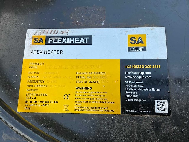 2019 sa flexiheat atex heater heater - afbeelding 8 van  8