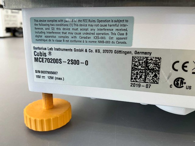 2019 sartorius cubis mca70200s hoge capaciteit labbalans - afbeelding 4 van  8