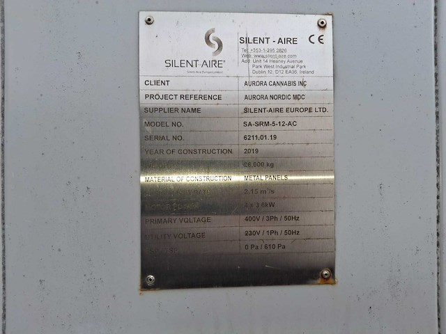 2019 silent-aire - modulair datacenter (ongebruikt) - afbeelding 7 van  15