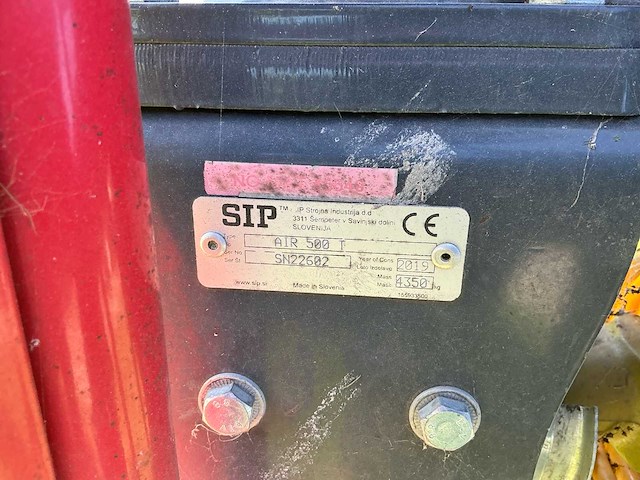 2019 sip air 500t getrokken bandhark - afbeelding 11 van  13