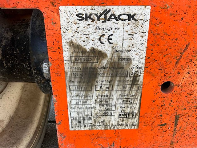 2019 skyjack sj iii 3220 hoogwerker - afbeelding 8 van  16
