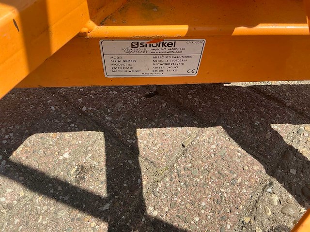 2019 snorkel ml12c kanaallift - afbeelding 9 van  9