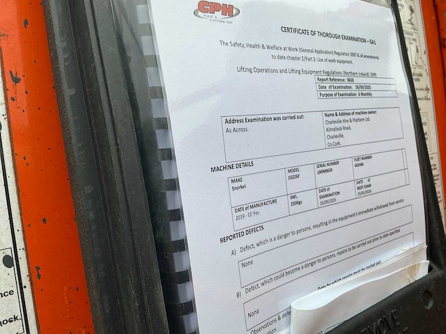 2019 snorkel s3226e hoogwerker - afbeelding 6 van  16