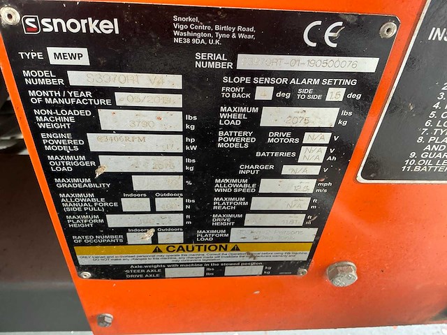2019 snorkel s3970rt hoogwerker - afbeelding 20 van  27