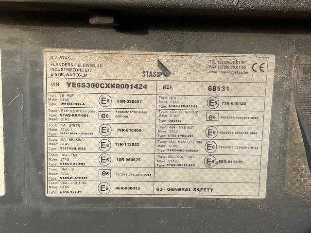 2019 stas s300cx oplegger - afbeelding 6 van  17