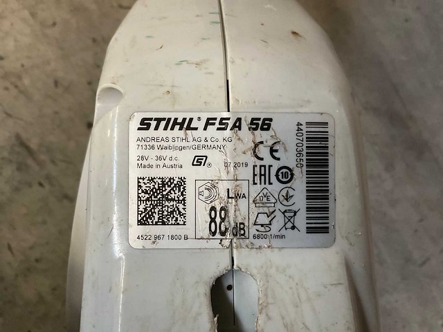 2019 stihl fsa 56 bosmaaier, accu - afbeelding 4 van  4