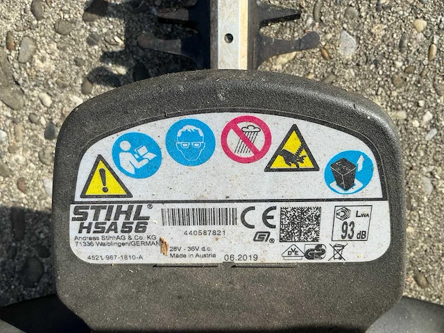 2019 stihl hsa56 heggenschaar - afbeelding 7 van  7