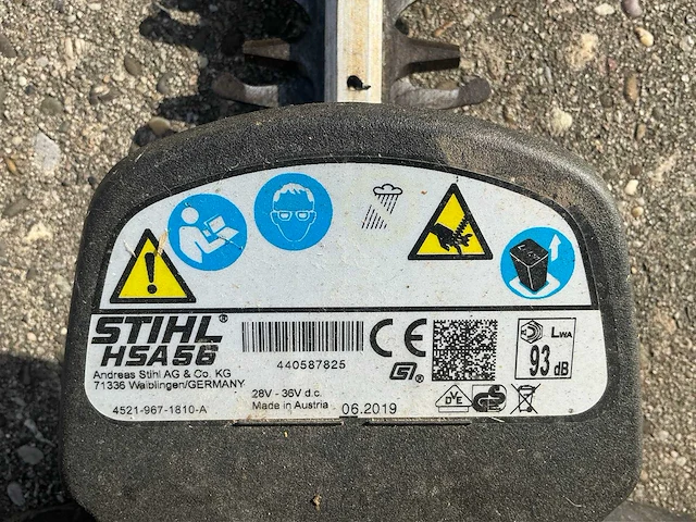 2019 stihl hsa56 heggenschaar - afbeelding 7 van  7
